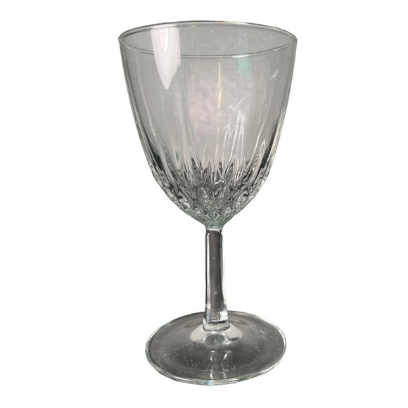 Small Crystal Wine Glass Goblet Clear Glass Stemmed - Picture 1 of 7